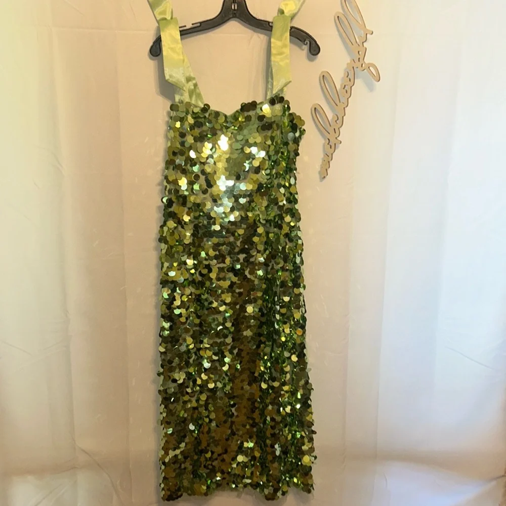 Mint Chip Sequin Roxy Dress - Picture 7 of 12